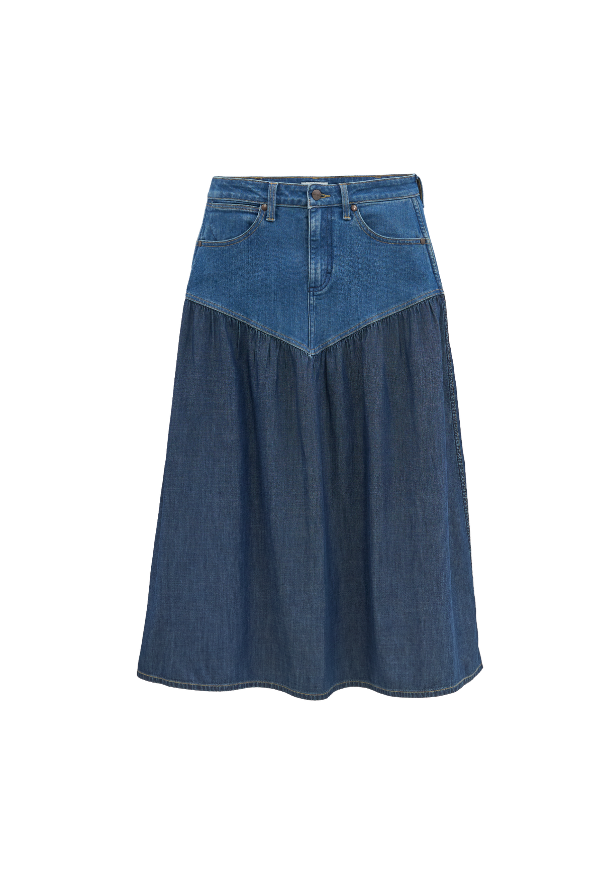 Basque Waist Skirt in Lone Rider