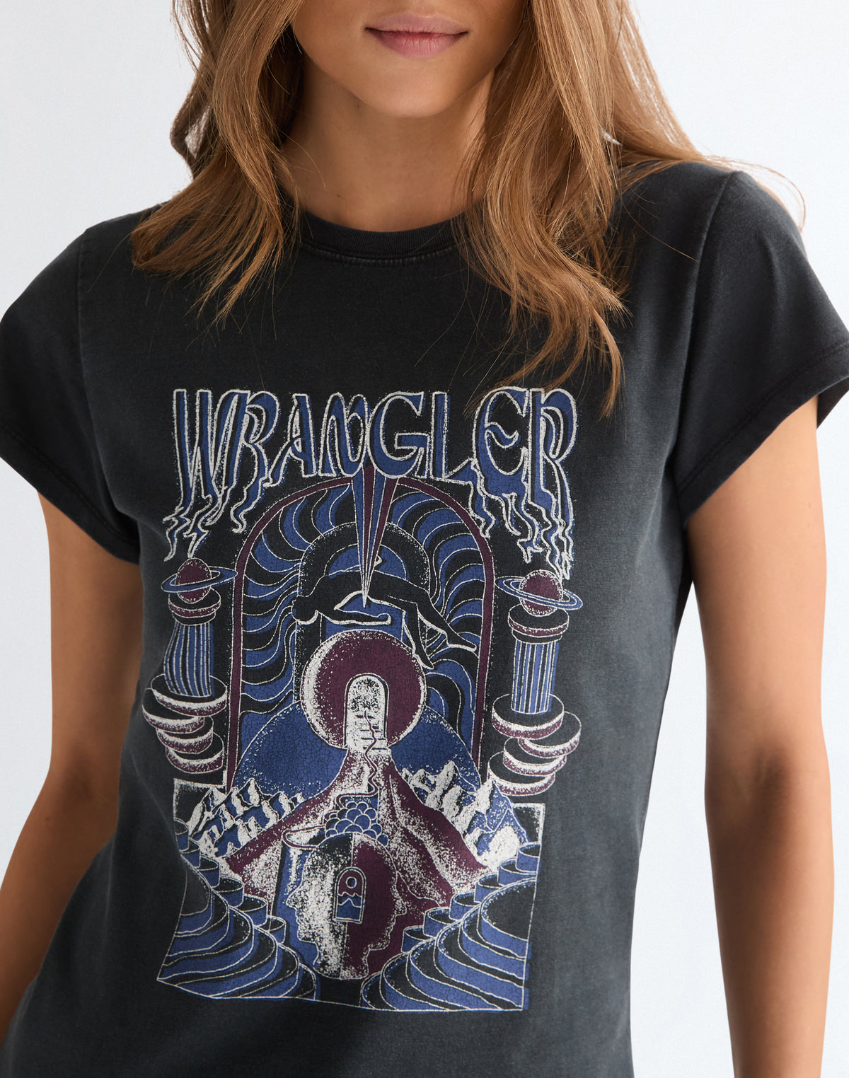 Shrunken Band Tee in Faded Black