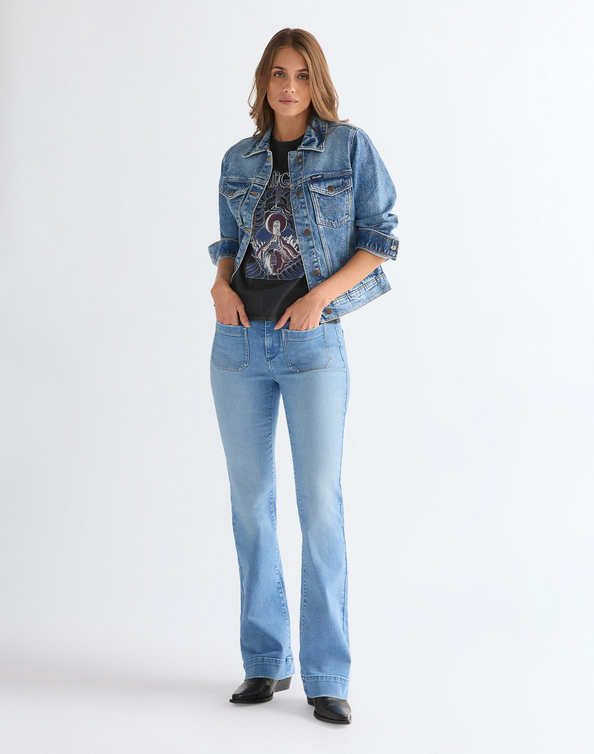 Western Jacket in Blue Bird