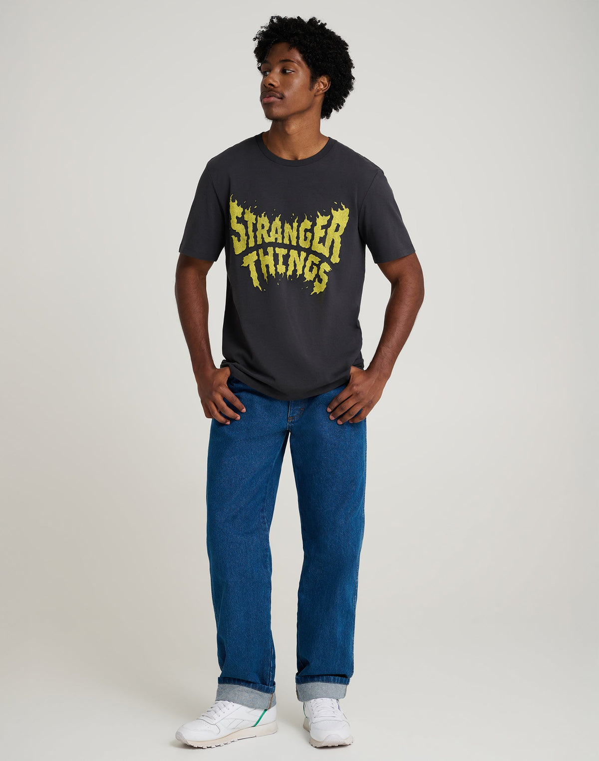 Stranger Things Tee in Washed Black