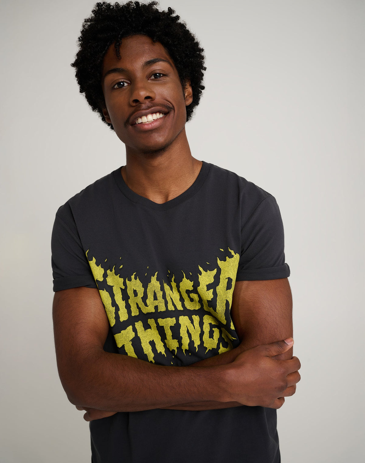 Stranger Things Tee in Washed Black