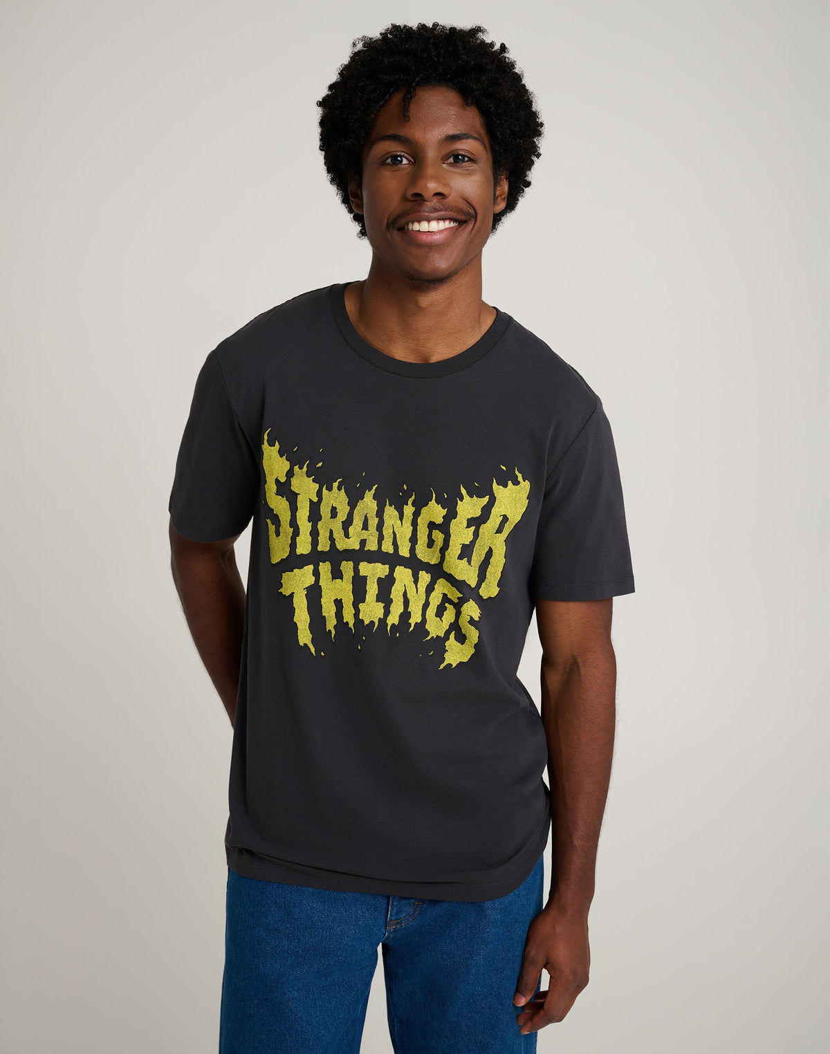 Stranger Things Tee in Washed Black