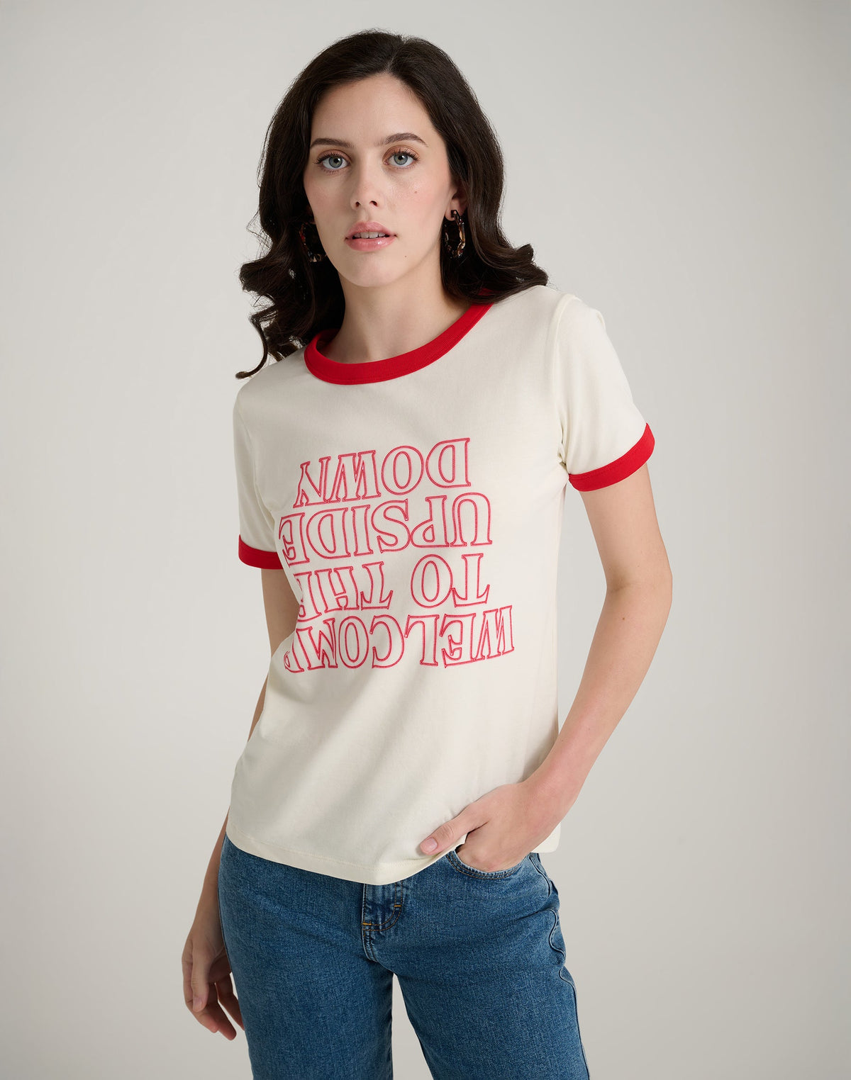The Upside Down Tee in Marshmallow