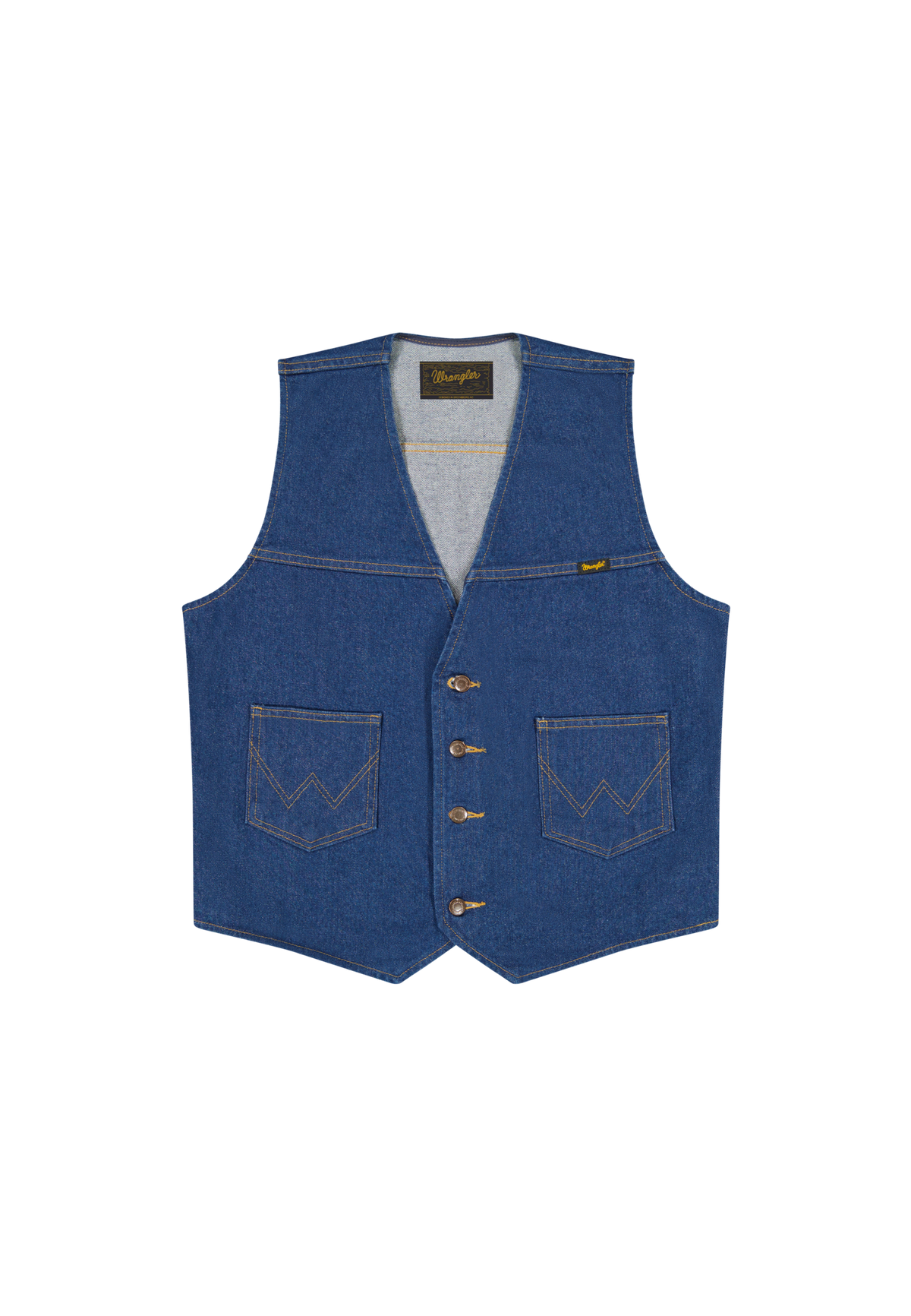 Cowboy Cut Vest in Prewashed Indigo