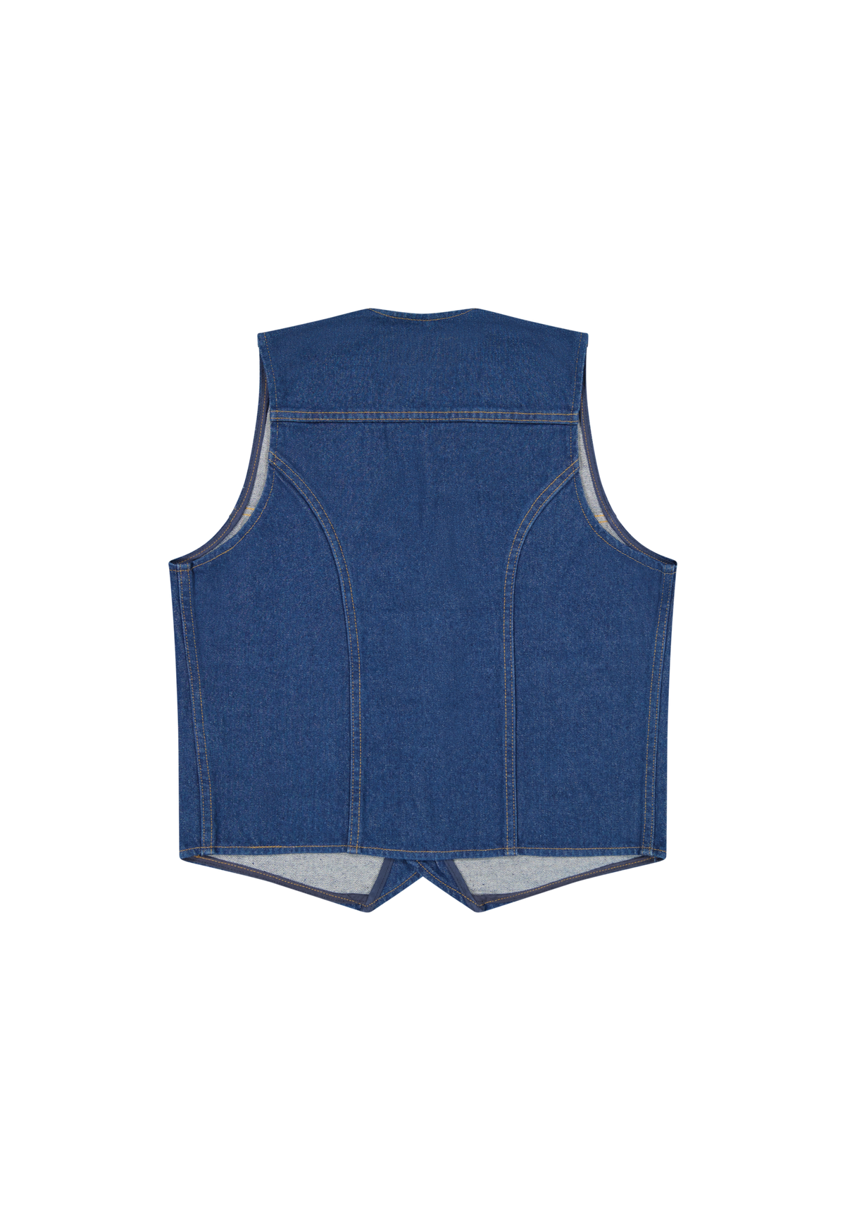 Cowboy Cut Vest in Prewashed Indigo