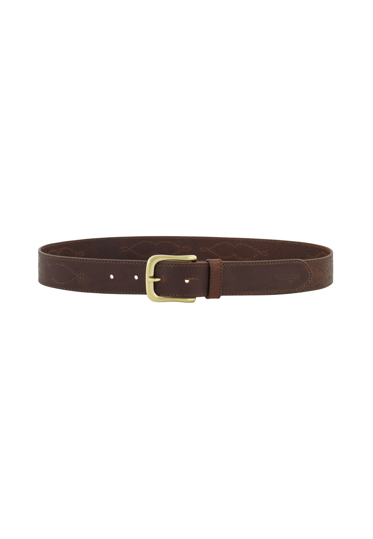 Western Stitch Belt in Dark Brown