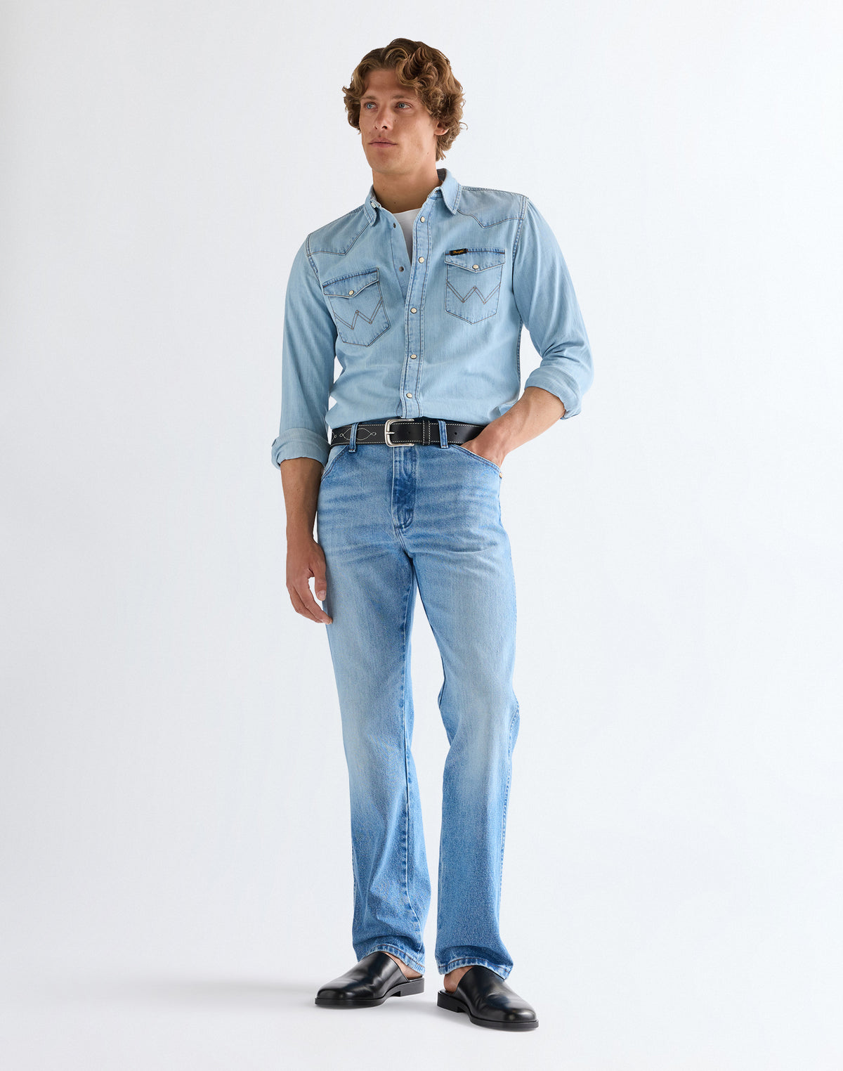 Western Stitch Belt in Black