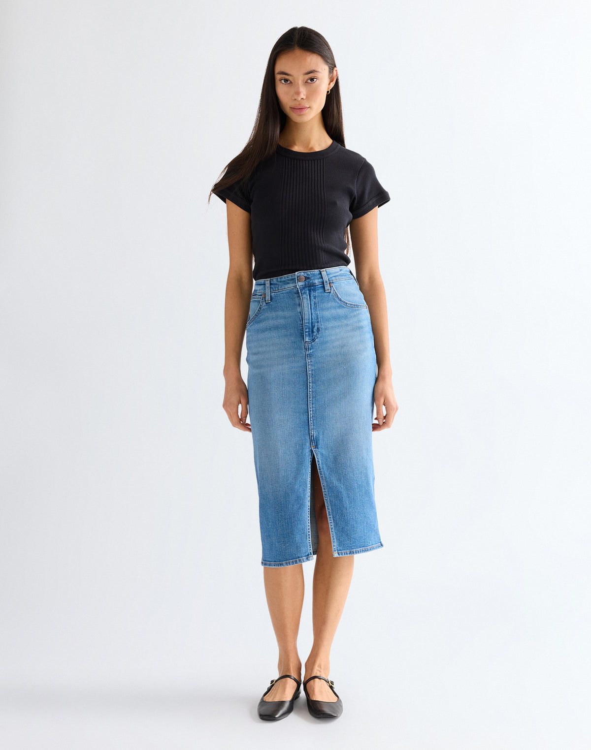 Capped Rib Shirt in Black