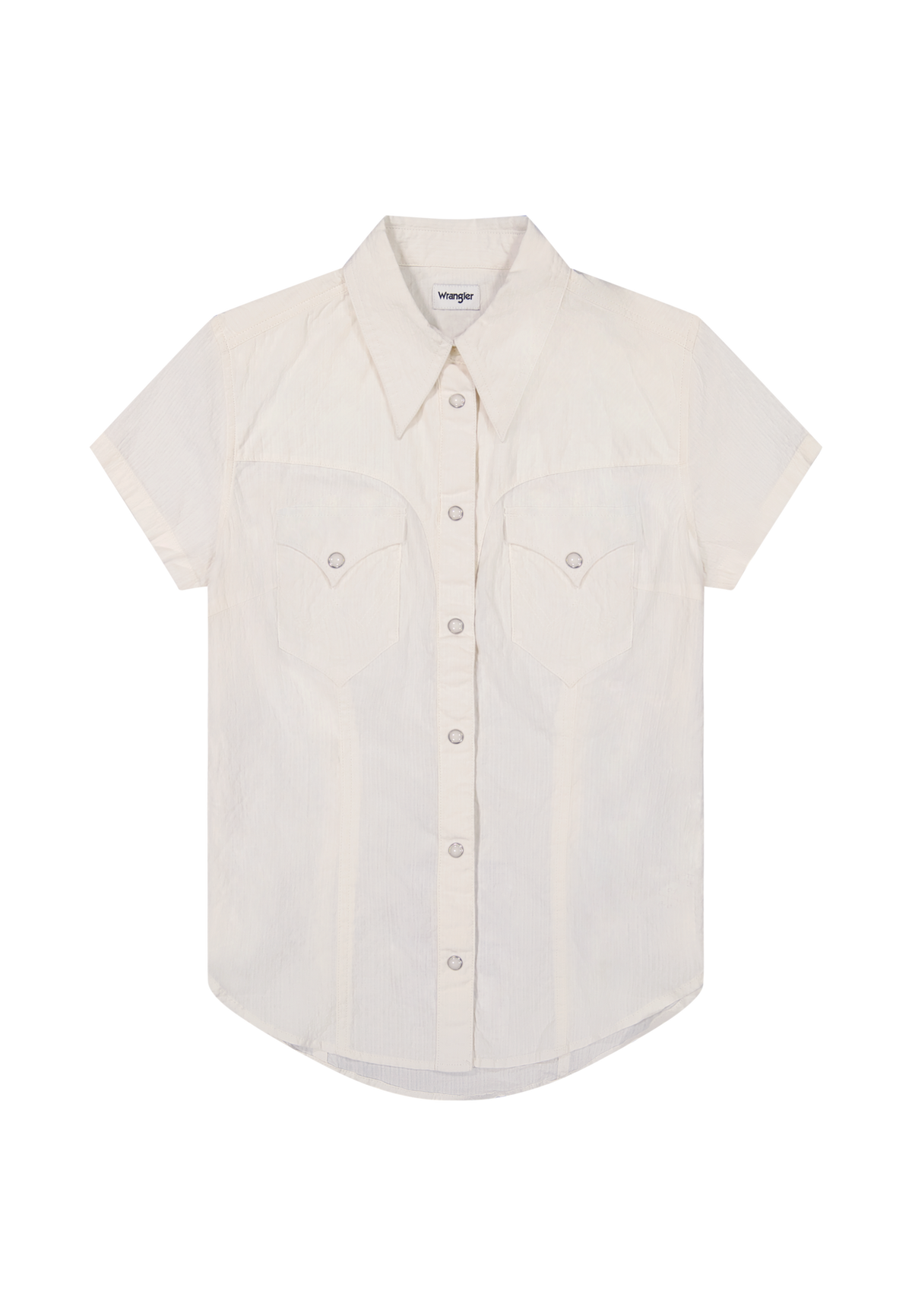 Shortsleeve Stylized Western in Egret