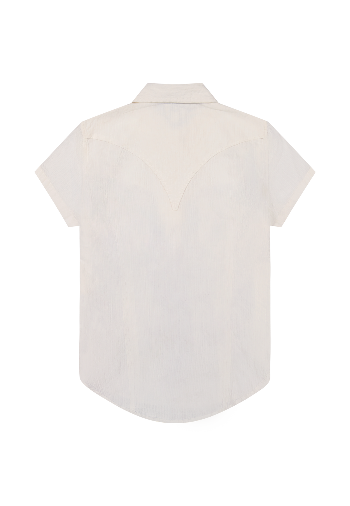 Shortsleeve Stylized Western in Egret