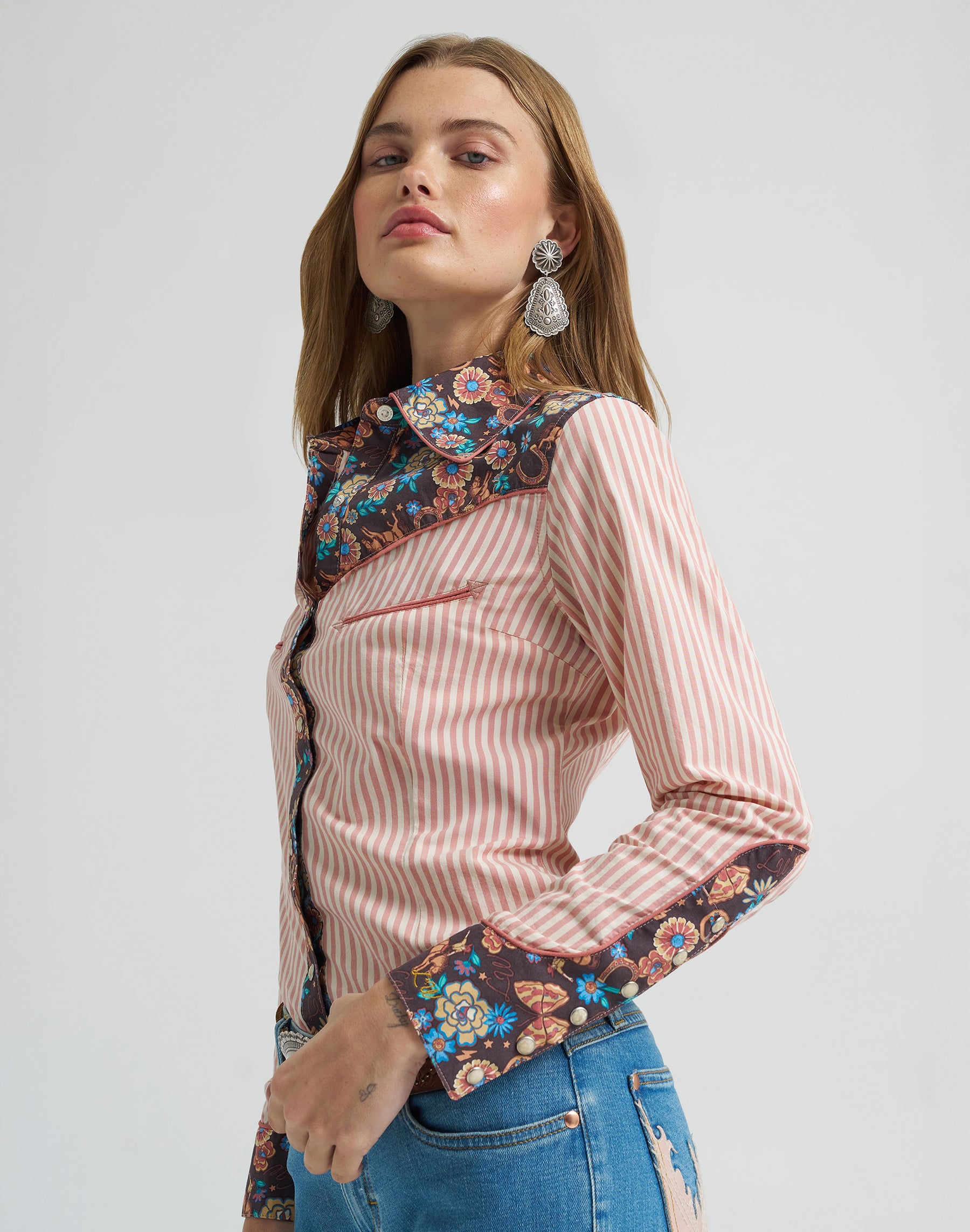 Prarie Print Shirt in Pink
