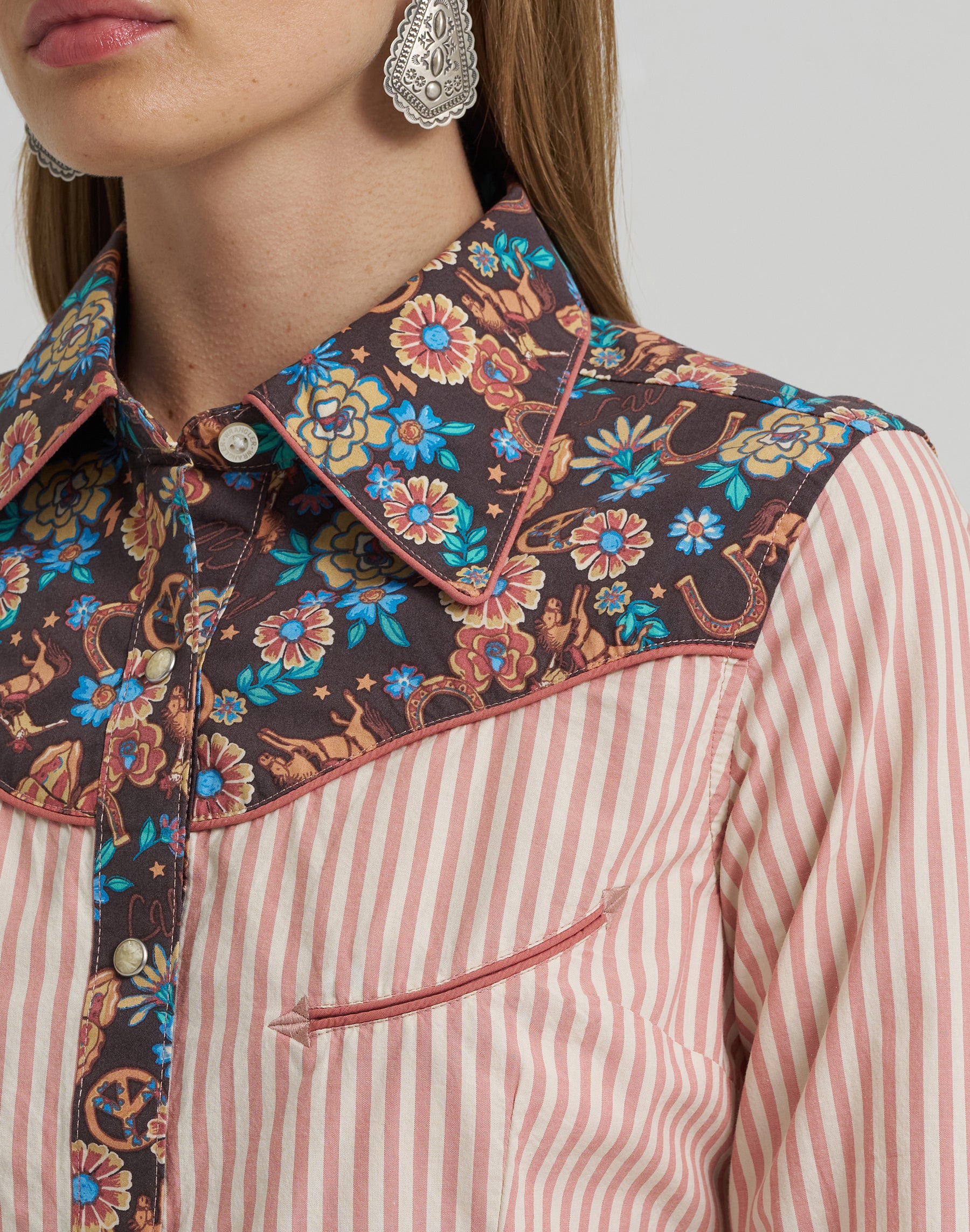 Prarie Print Shirt in Pink