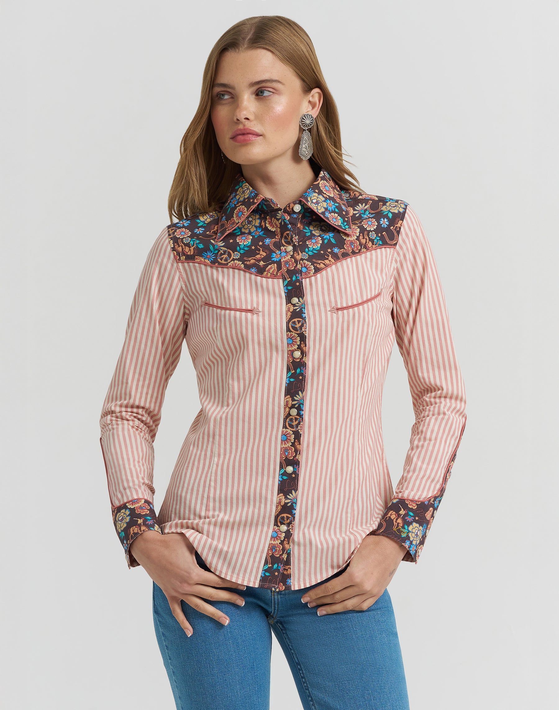 Prarie Print Shirt in Pink