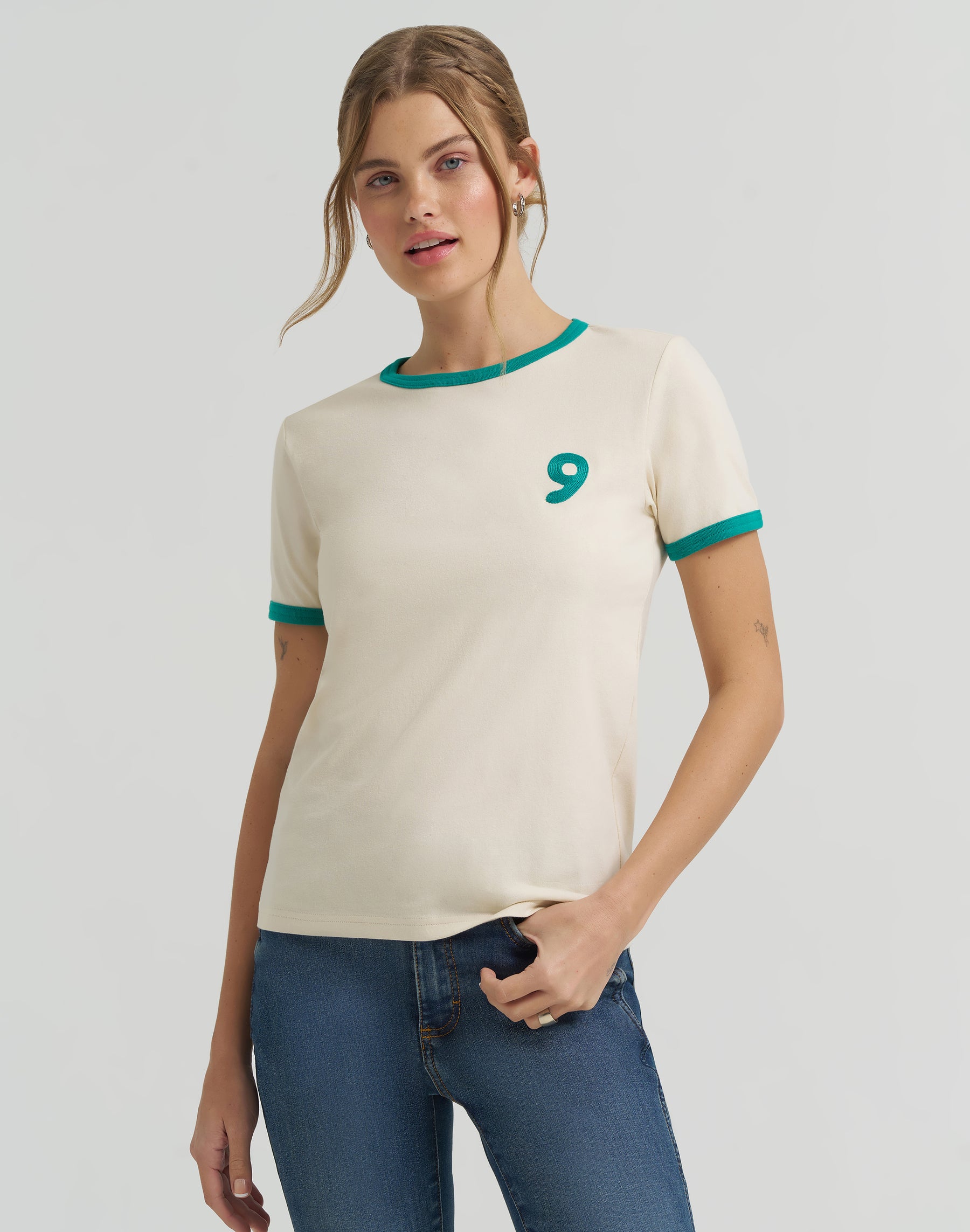 Good Jeans Tee in Cream