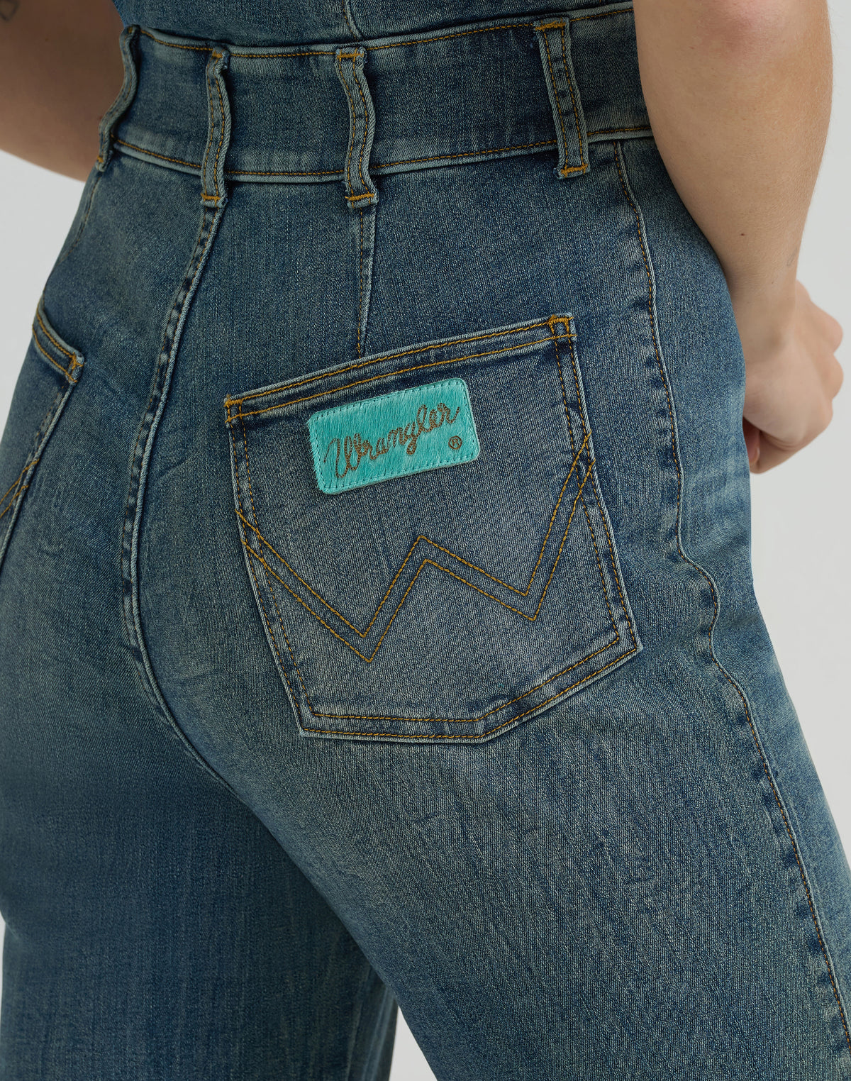 Denim Catsuit in Denim