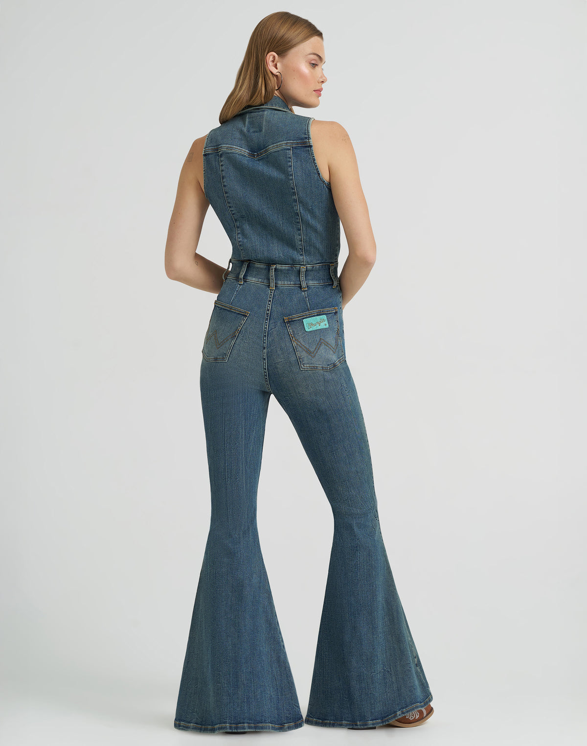 Denim Catsuit in Denim