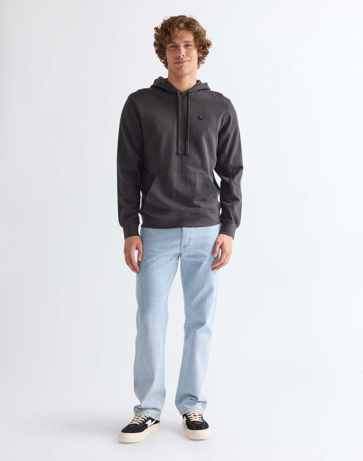 Sign Off Hoodie in Faded Black