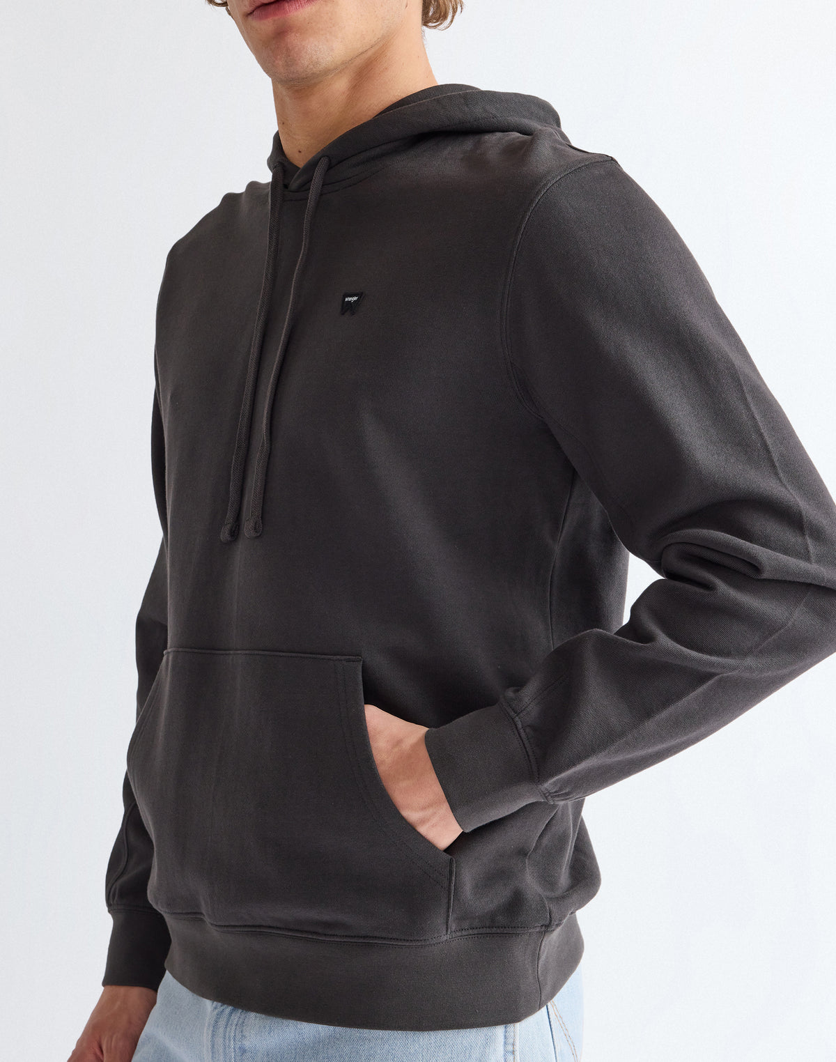 Sign Off Hoodie in Faded Black