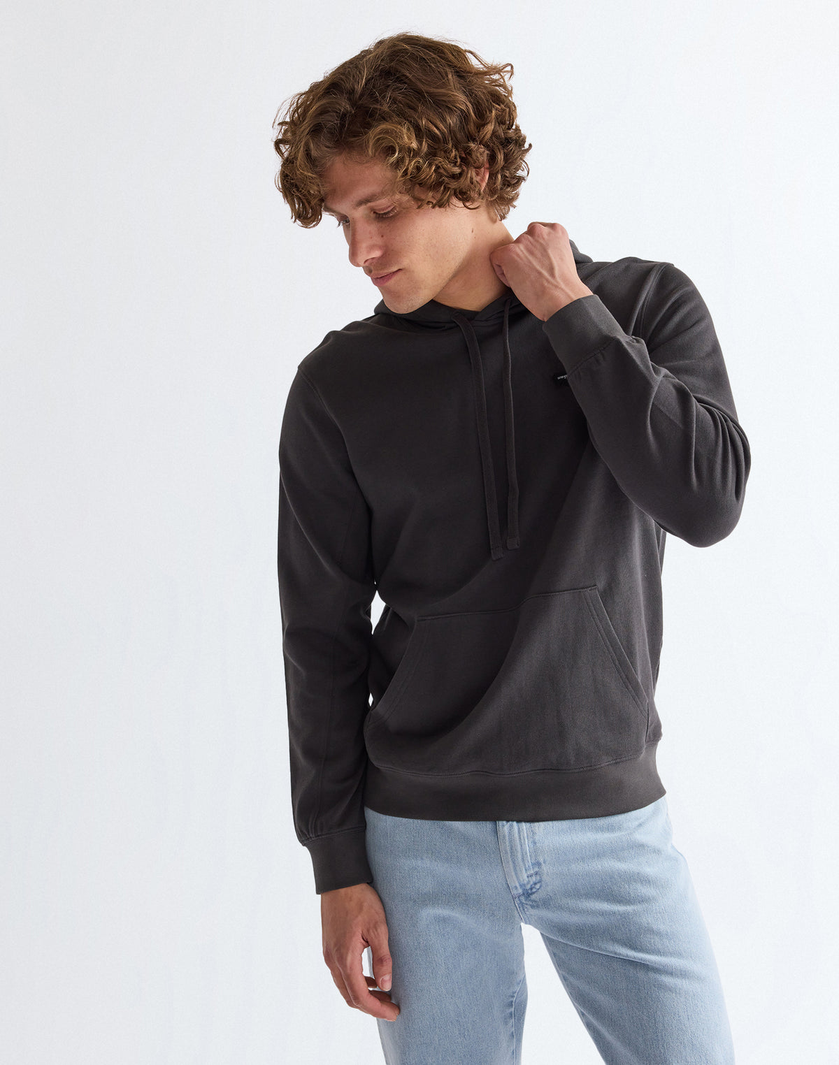 Sign Off Hoodie in Faded Black