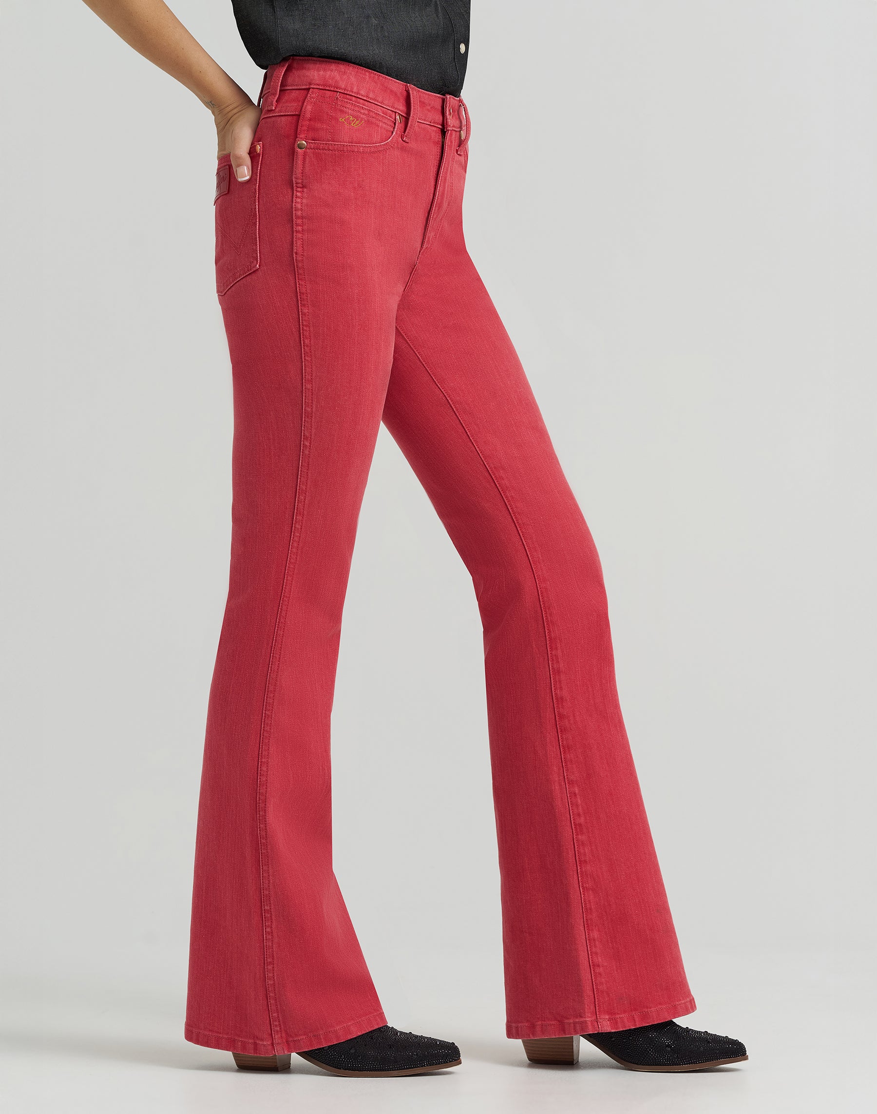 Lainey Flare in Washed Red