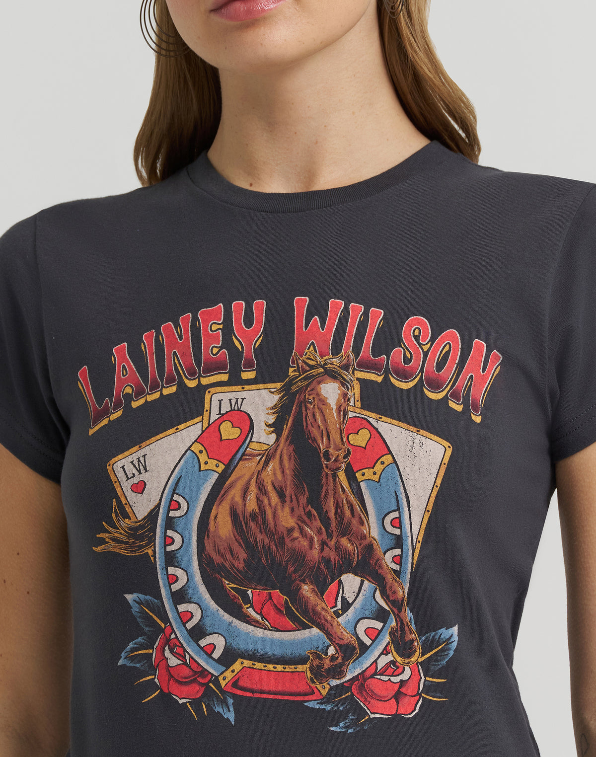 Horse Cards Tee in Black