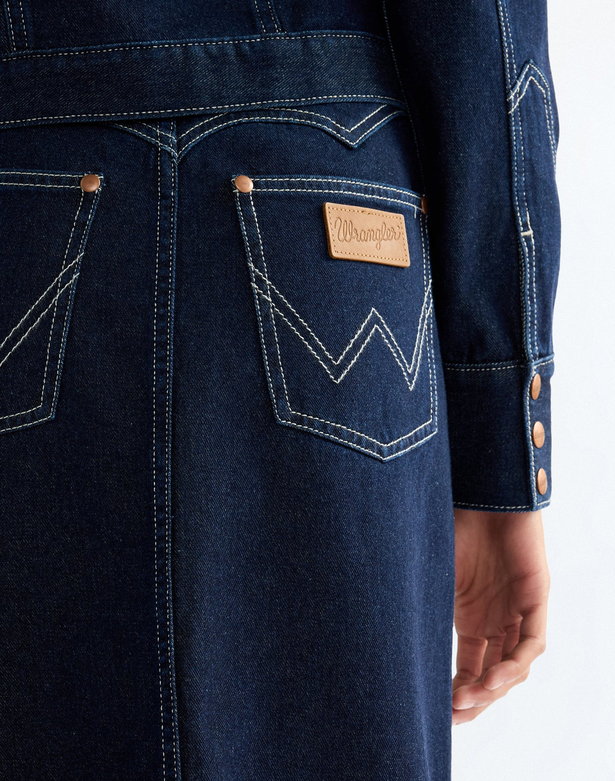Jeansrock Western Midi in Dark Orbit