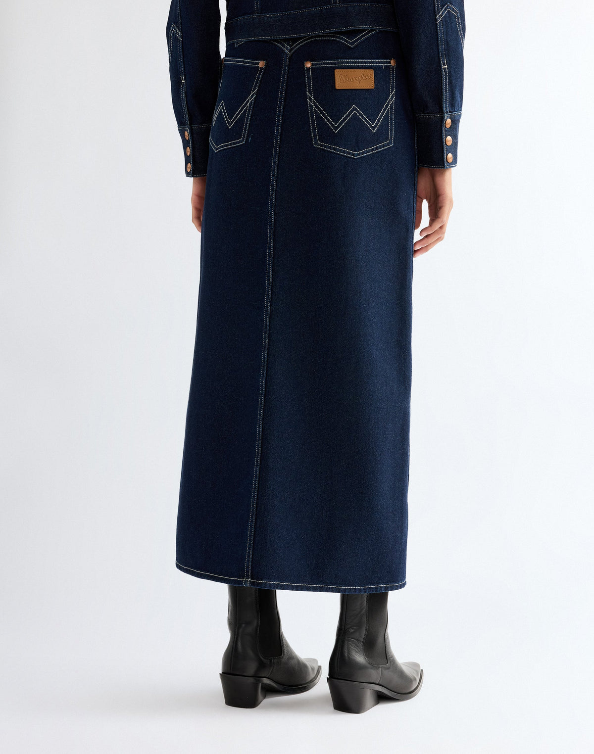 Jeansrock Western Midi in Dark Orbit