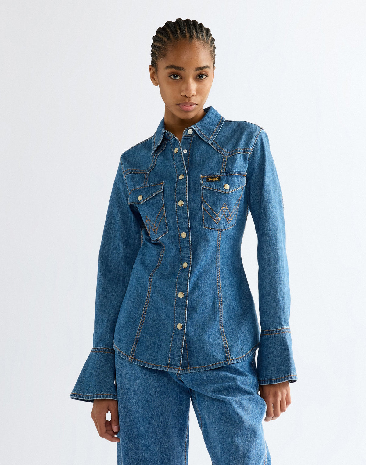 Jeanshemd Super Western in Cowboy Fade