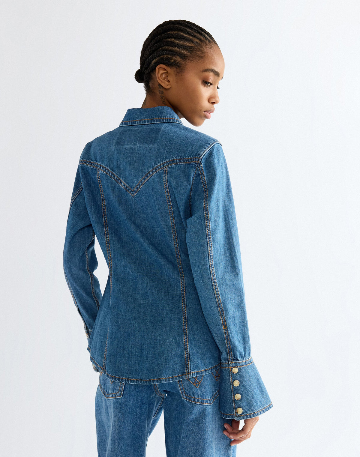 Jeanshemd Super Western in Cowboy Fade