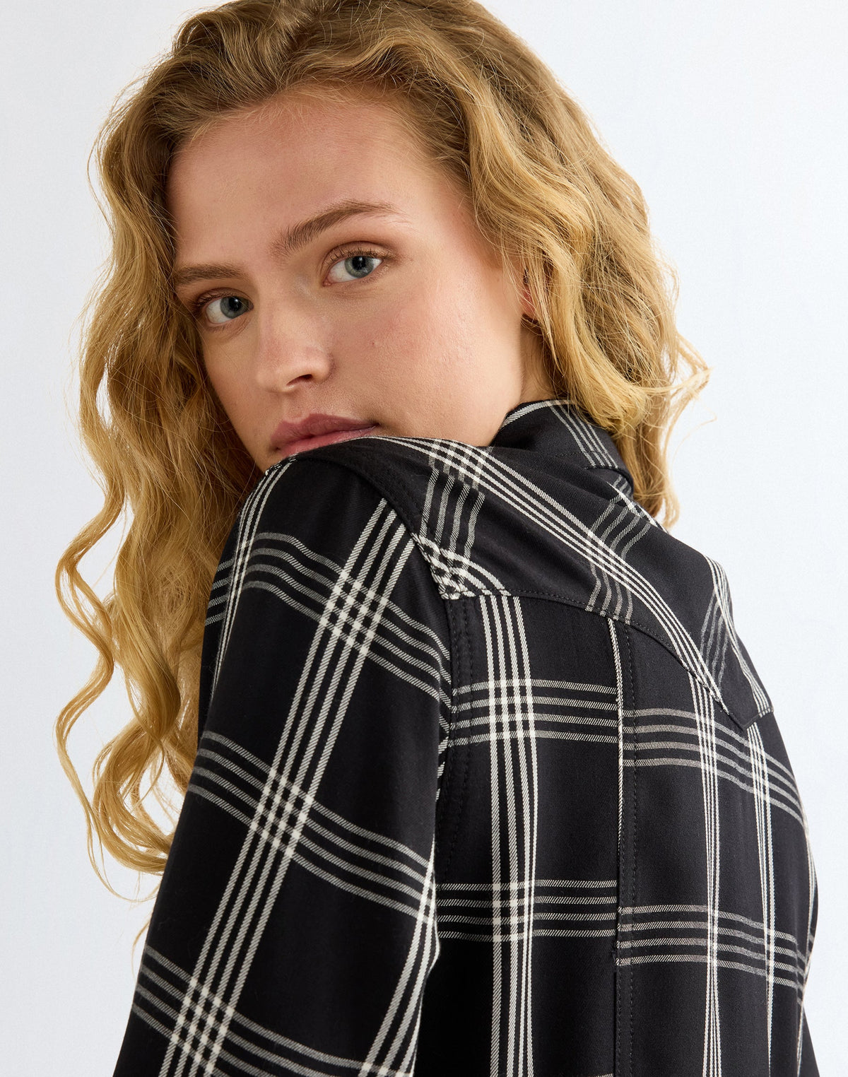 Langarmhemd Western in Black