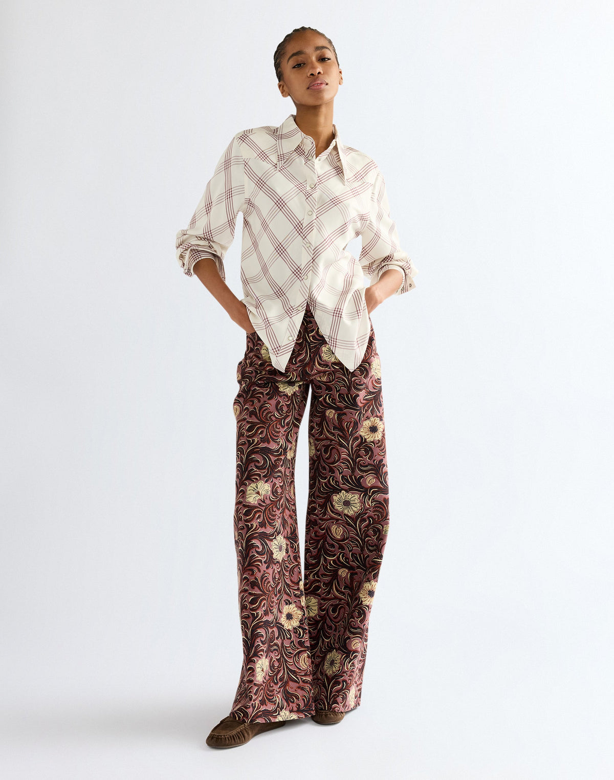 Langarmbluse Drama Collar in Bylthe