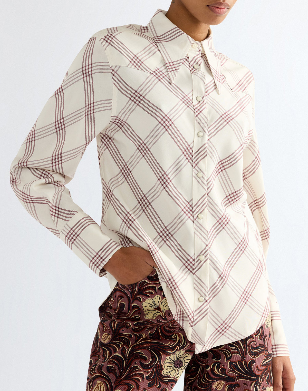 Langarmbluse Drama Collar in Bylthe