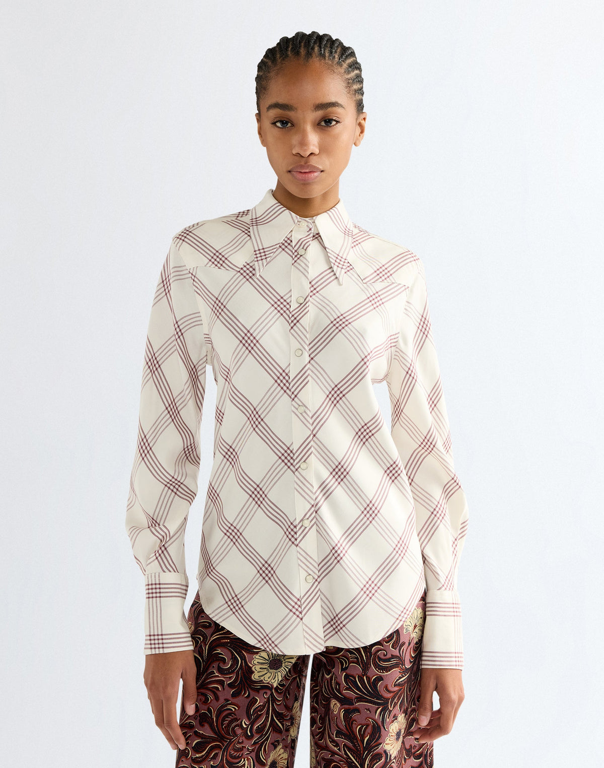Langarmbluse Drama Collar in Bylthe