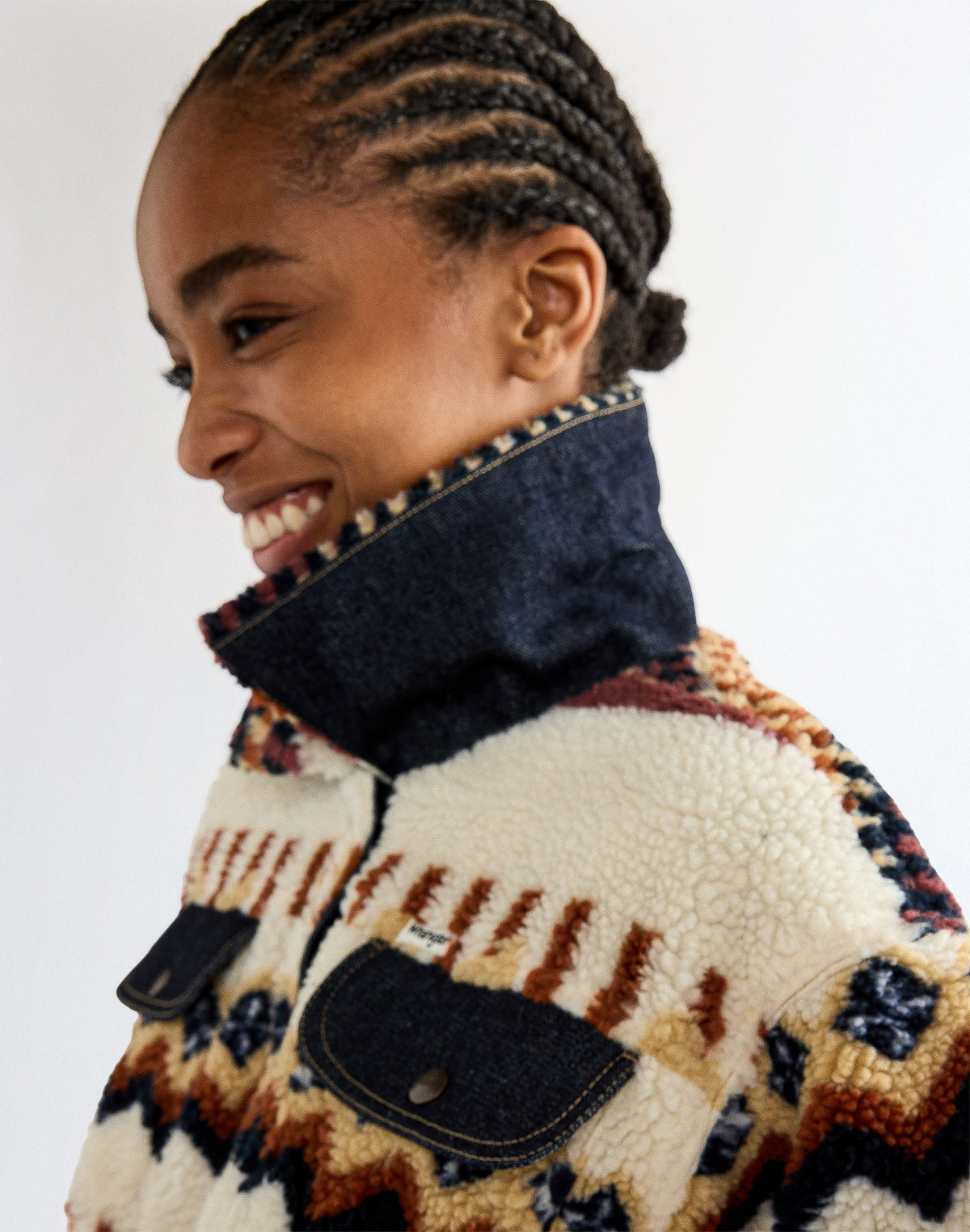 Sherpajacke Sherpa Trucker in Fun Fairisle