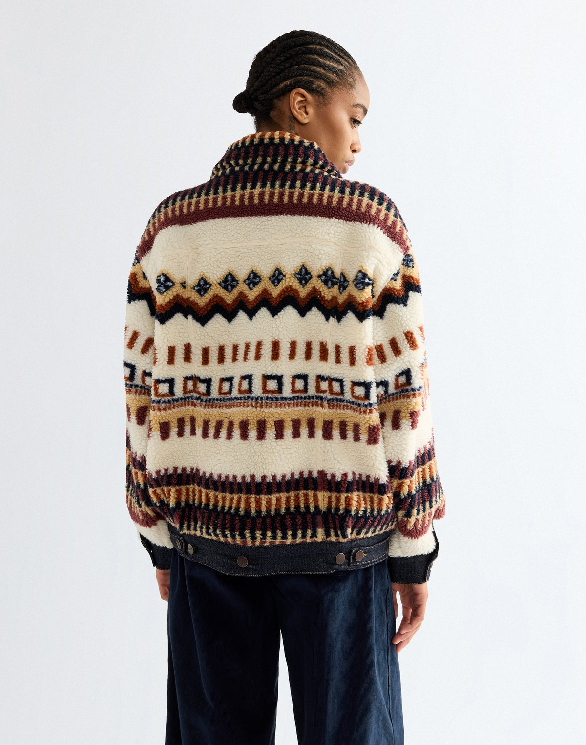 Sherpajacke Sherpa Trucker in Fun Fairisle