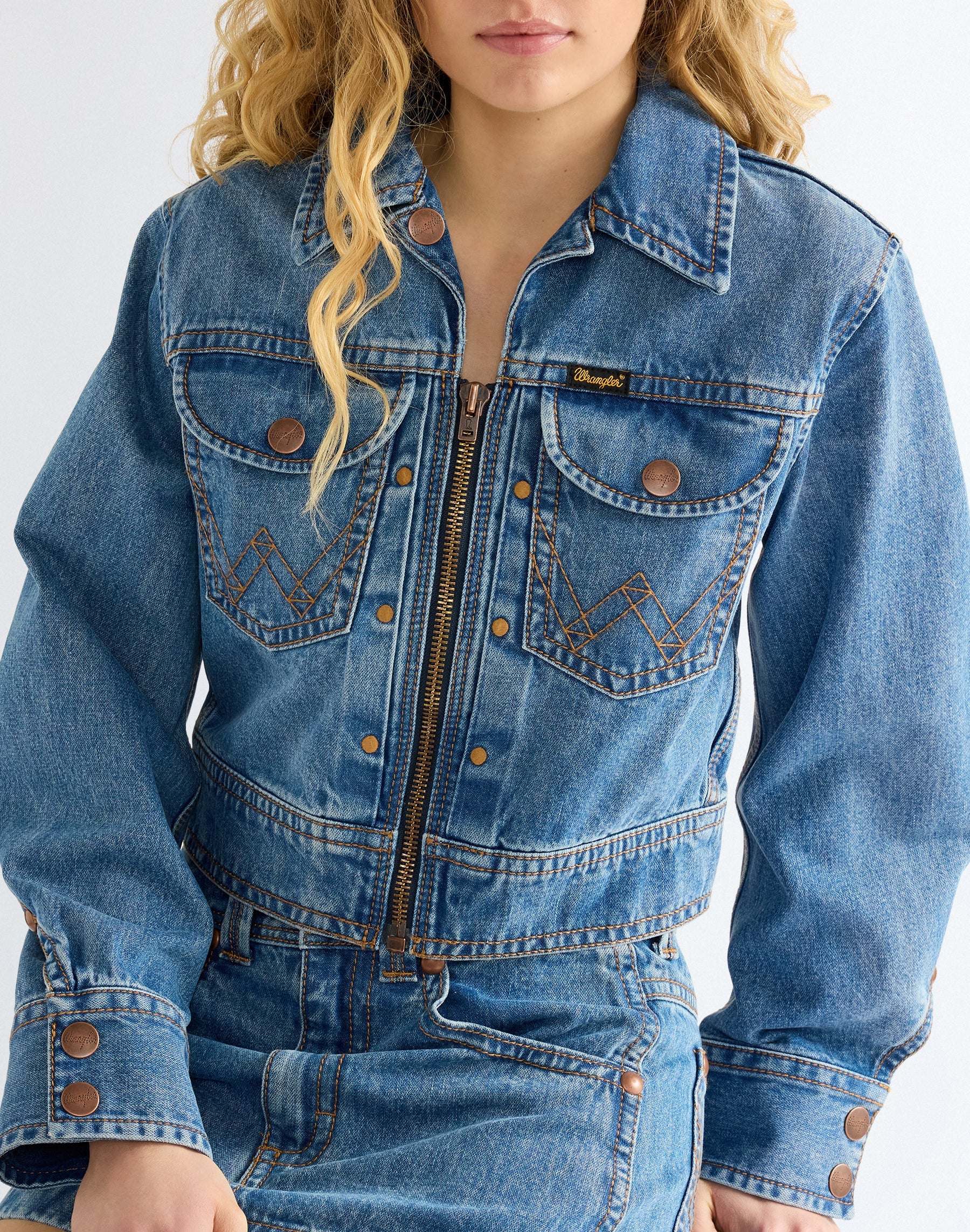 Jeansjacke Super in Cowboy Fade
