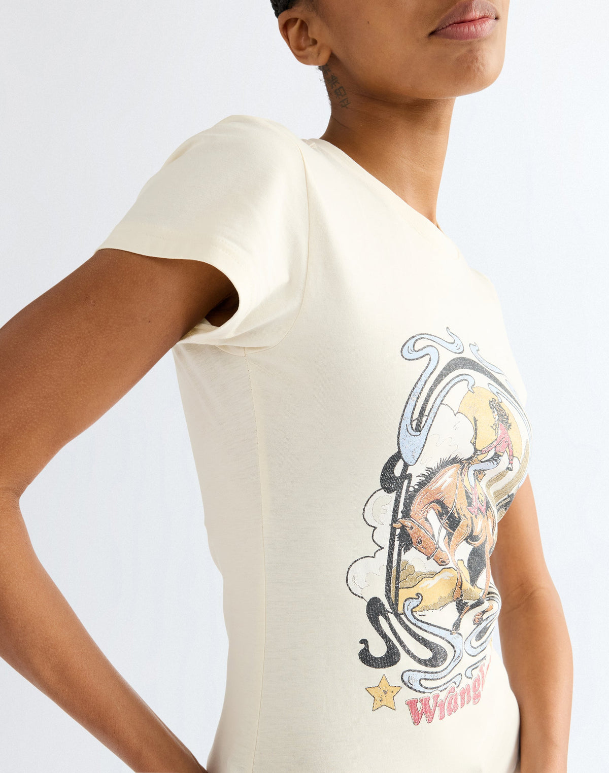 T-Shirt Shrunken Band in Egret