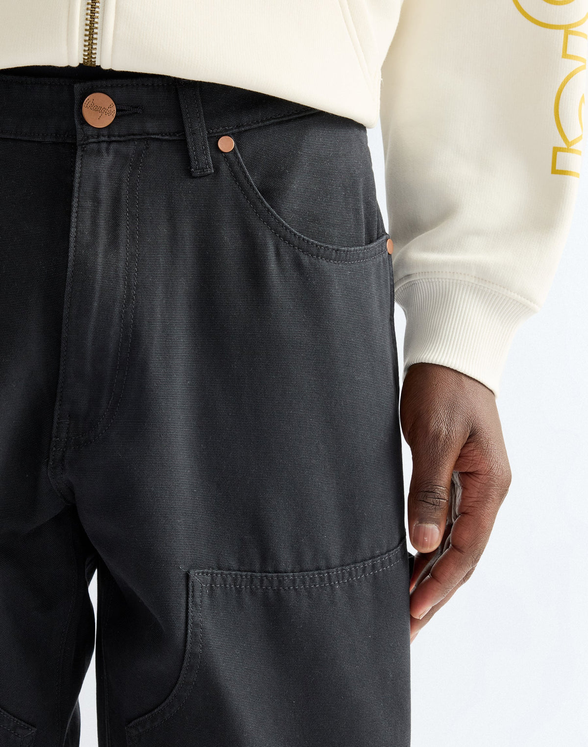 Hose Double Knee Carpenter in Jet Black