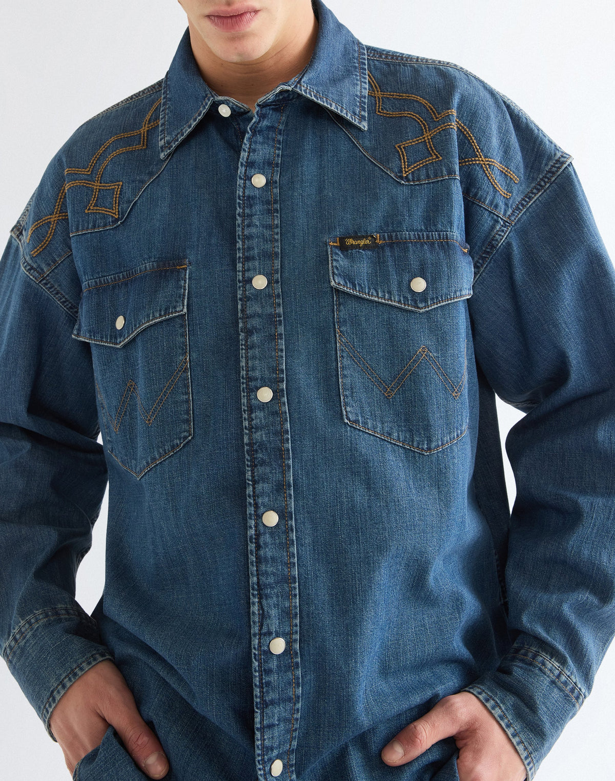 Jeanshemd Western in River Rock