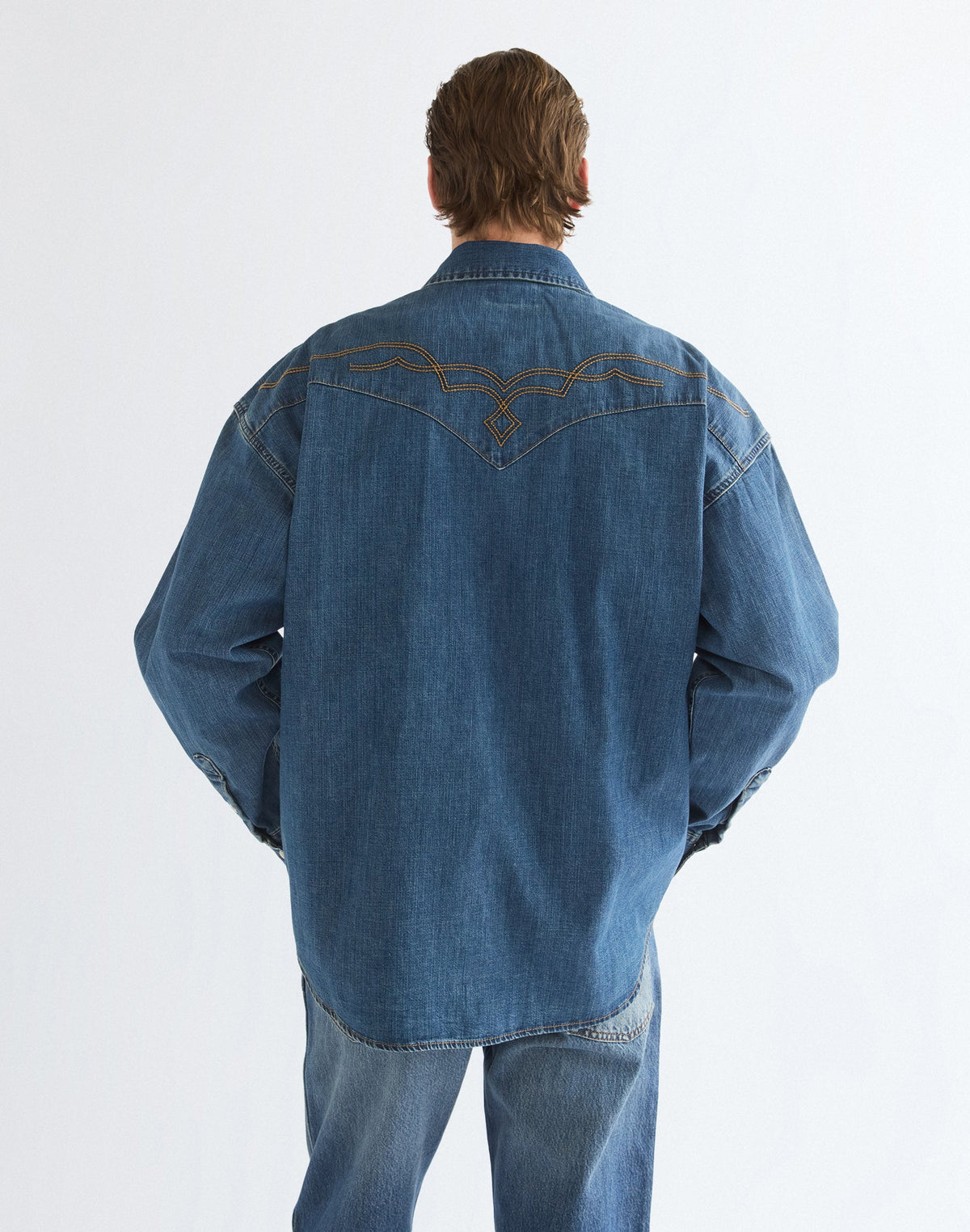 Jeanshemd Western in River Rock