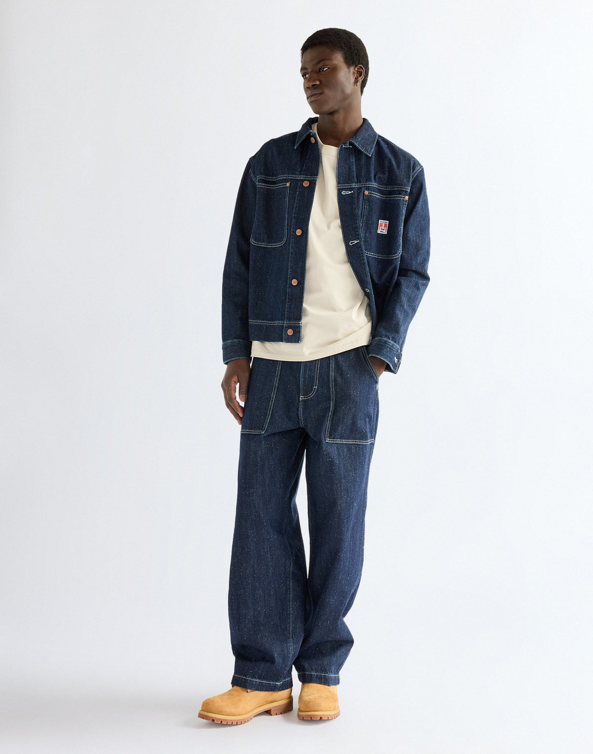 Jeanshemd Overshirt in Indigo Nep