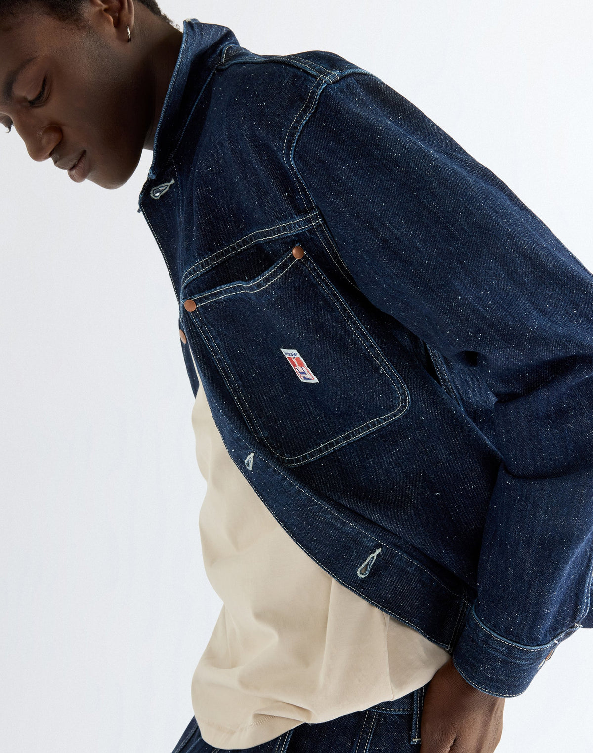 Jeanshemd Overshirt in Indigo Nep