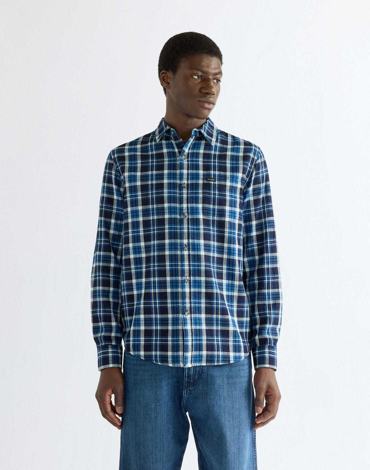 Langarmhemd 1 Pkt in Light Indigo