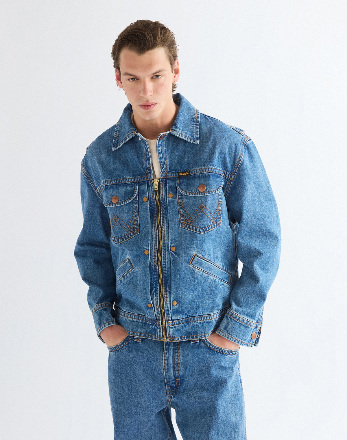 Jeansjacke Super in Cowboy Fade
