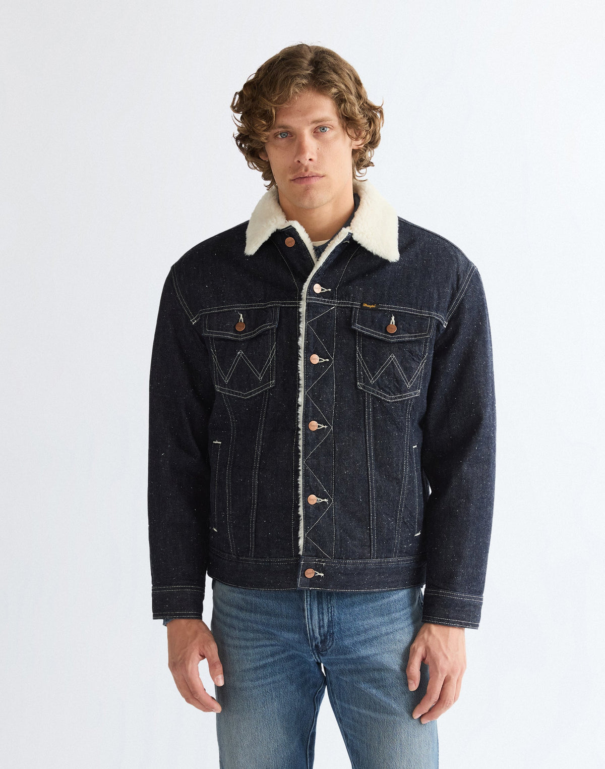 Jeansjacke Sherpa Anti Fit in Night Sky