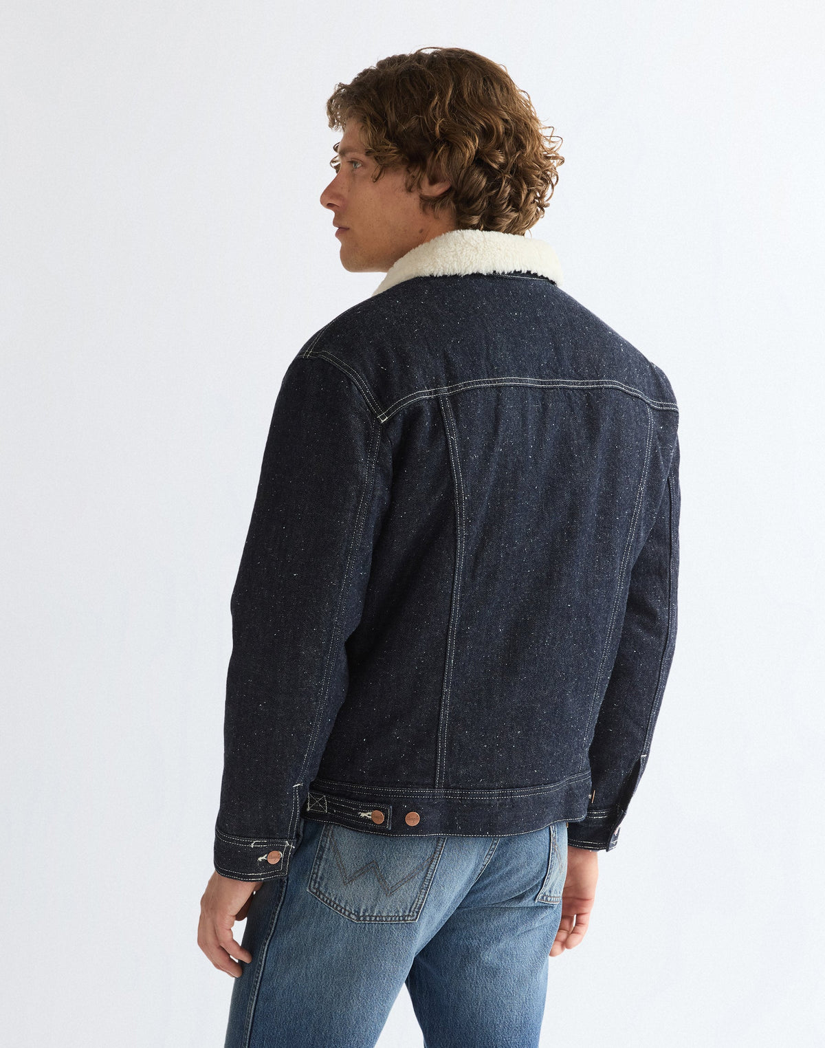 Jeansjacke Sherpa Anti Fit in Night Sky
