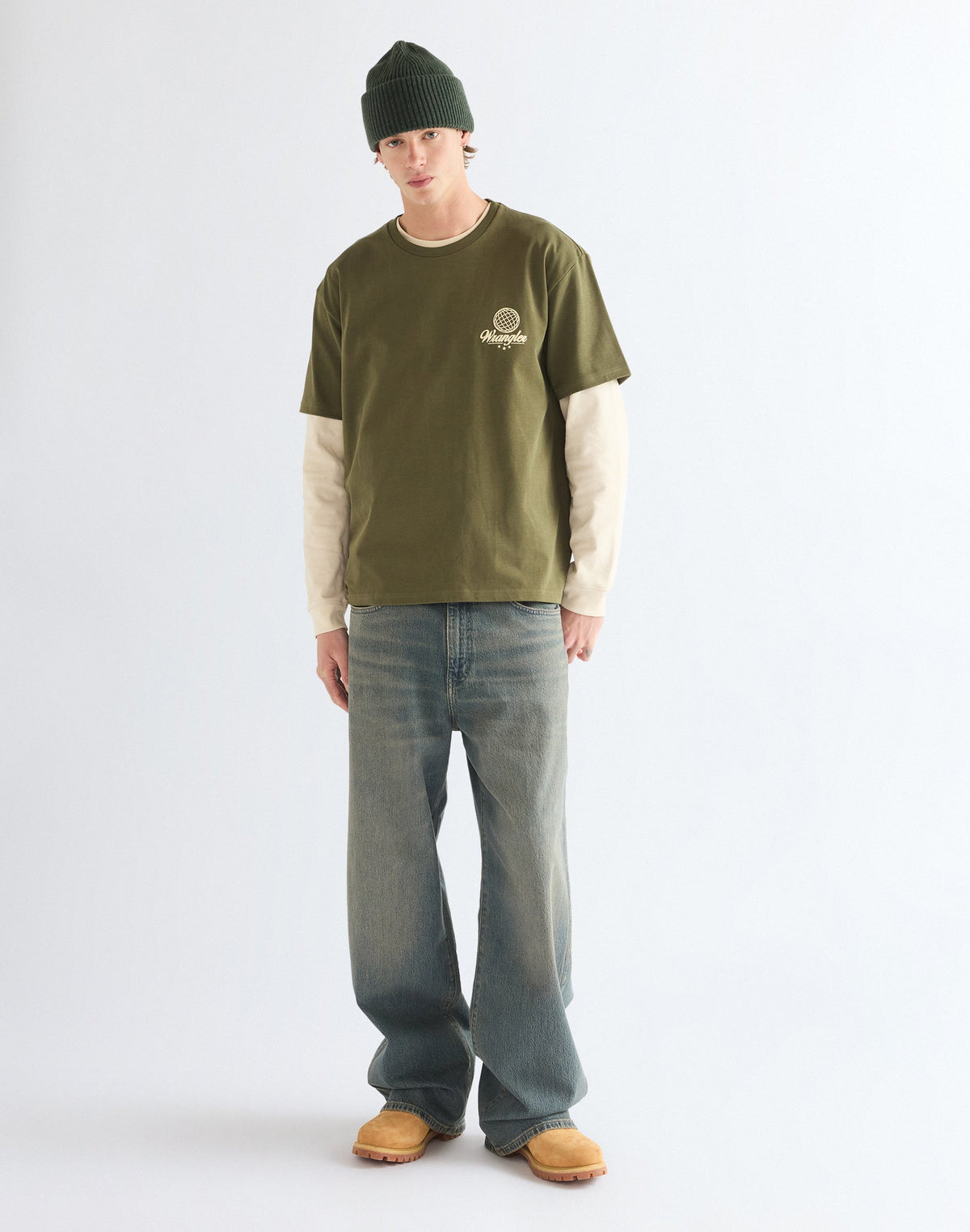 T-Shirt Vintage in Olive Night