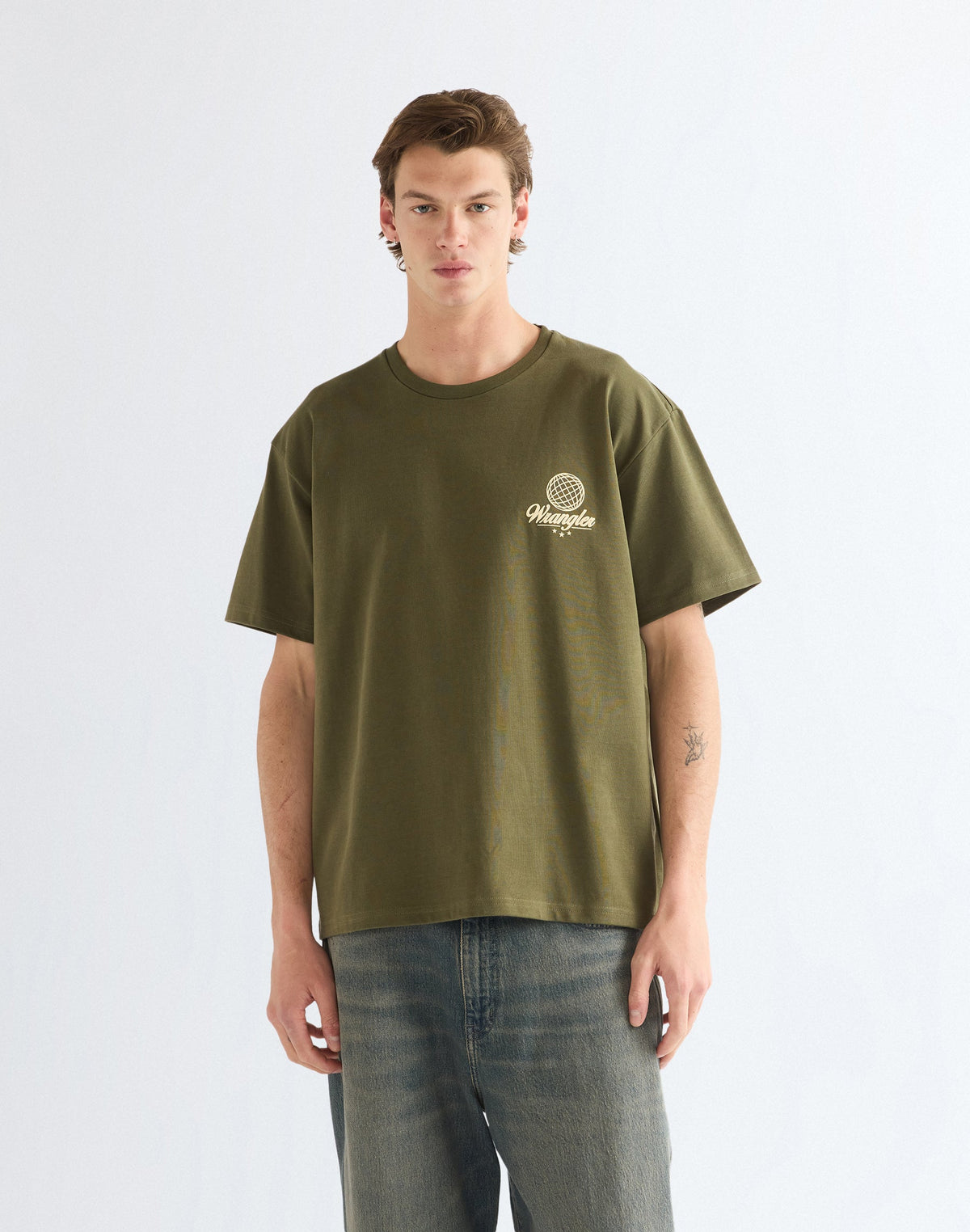 T-Shirt Vintage in Olive Night