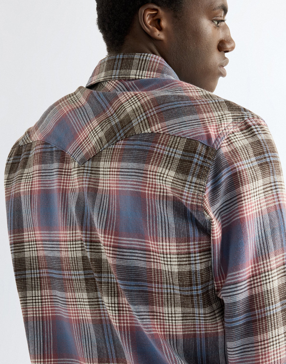 Langarmhemd Western in Soft Brown