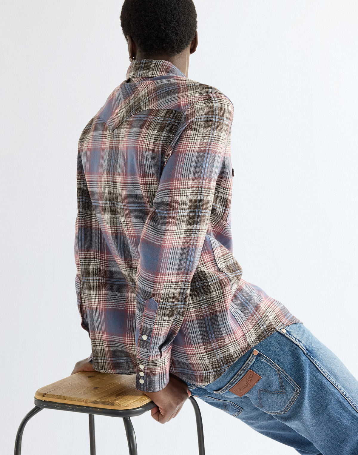 Langarmhemd Western in Soft Brown